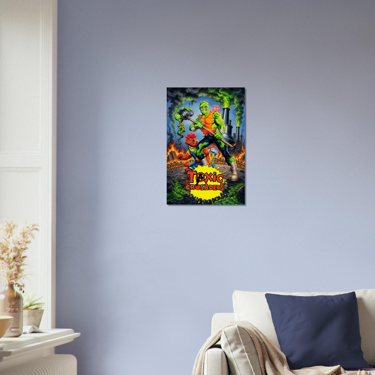 Toxic Crusaders Poster – Retro Action Hero Green Warrior Art Wall Art Decor 3