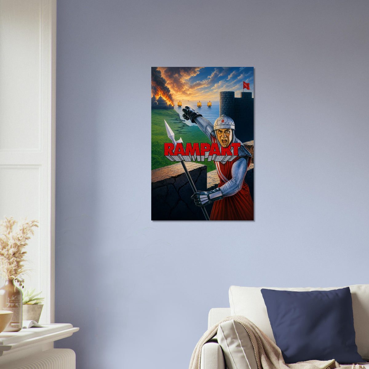 Rampart Arcade Game Poster – Medieval Warrior Castle Defense 1990 Wall Art Decor 4