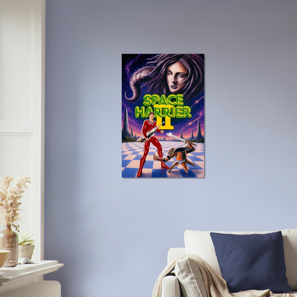 Space Harrier II Poster – Sci-Fi Arcade Game Woman Warrior Wall Art Decor 4