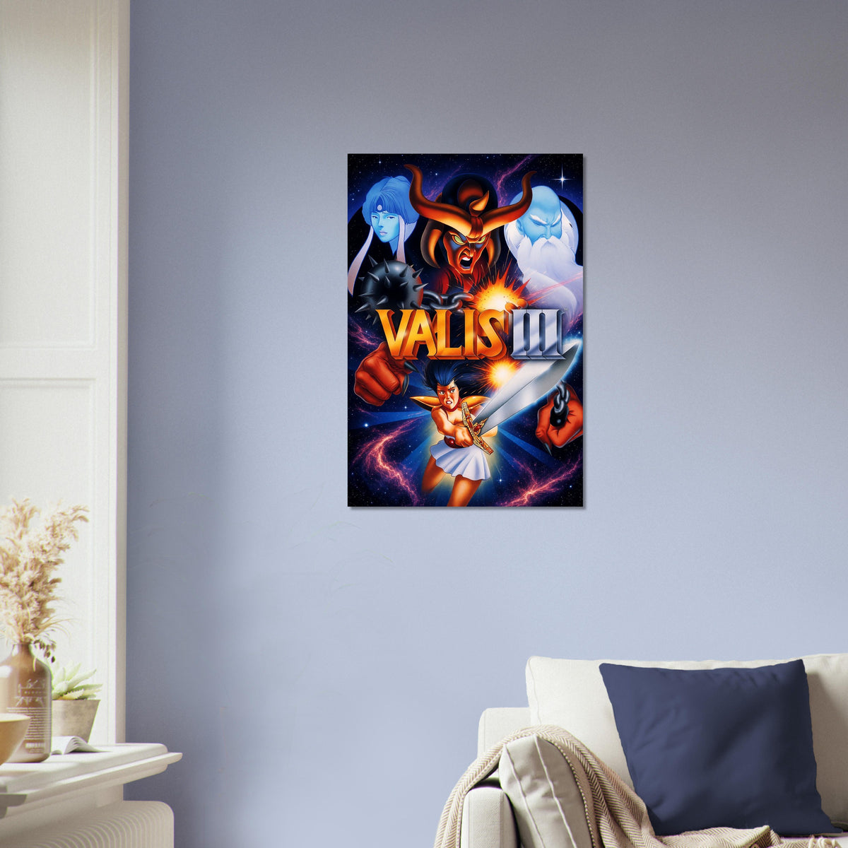 VALIS III Poster – Demon Warrior Fantasy Video Game Art Wall Art Decor 4