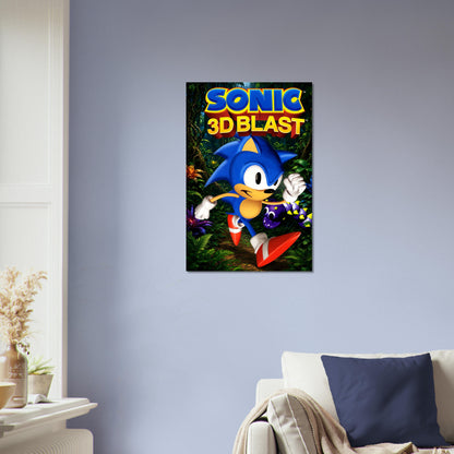 Sonic 3D Blast Poster – Blue Hedgehog Video Game Art Wall Art Decor 4