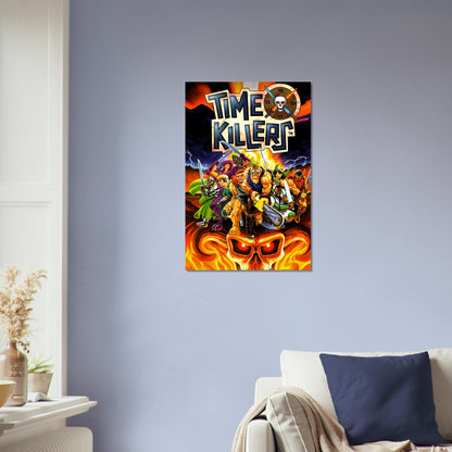 Time Killer Poster – Retro Video Game Warriors Action Art Wall Art Decor 4
