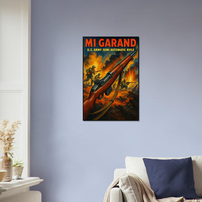 M1 Garand Rifle Poster - WWII US Army Military History Vintage War Art 4