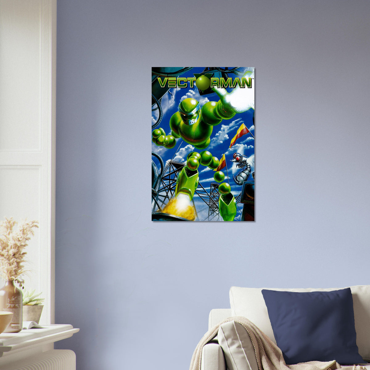 Vectorman Poster – Green Robot Hero Video Game Art Print Wall Art Decor 4