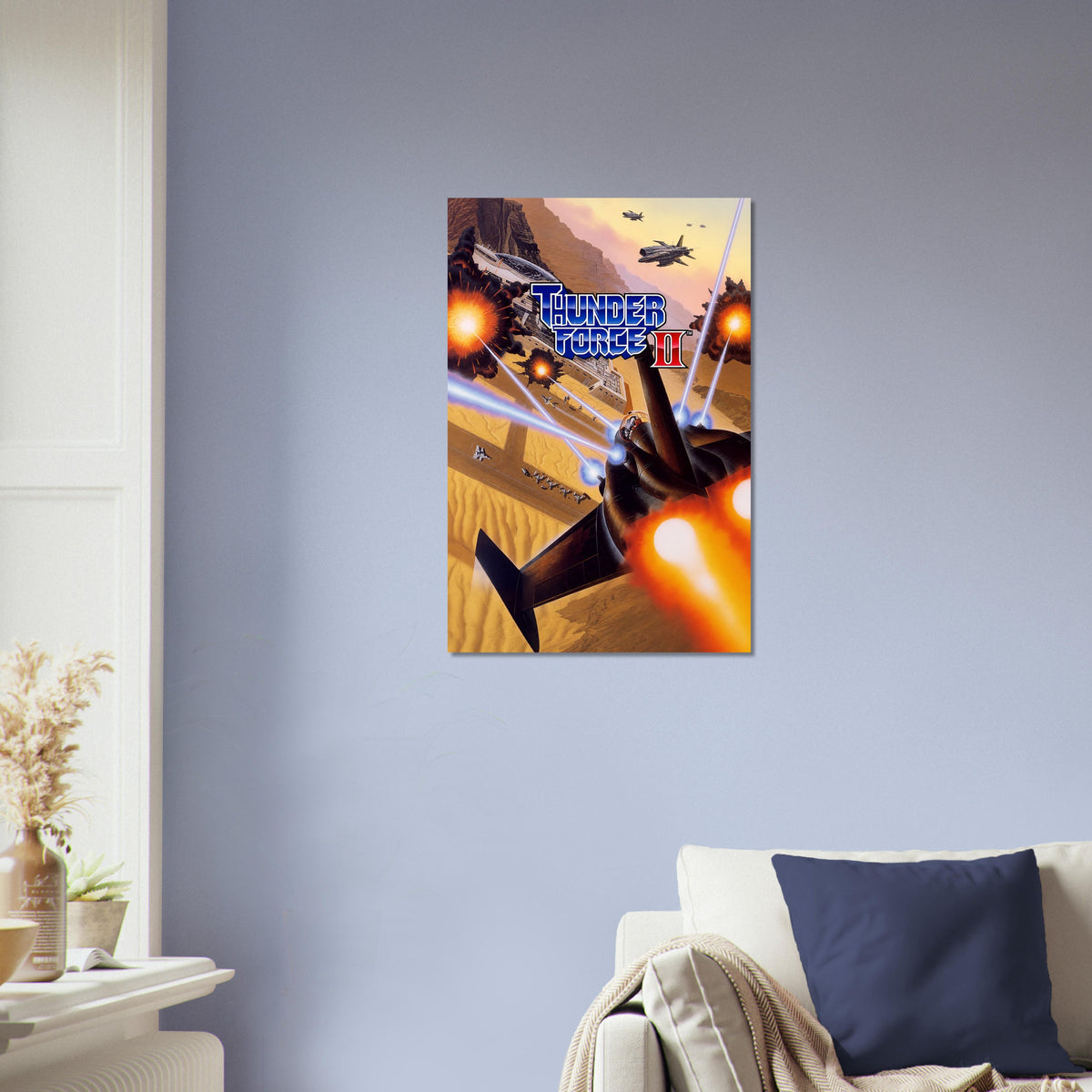 Thunder Force II Arcade Game Poster – Fighter Jets Combat Action Wall Art Decor 4