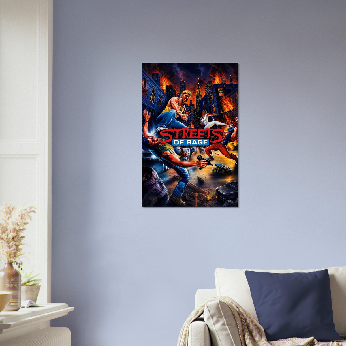 Streets of Rage Arcade Game Poster – Urban Combat Action Art Wall Art Decor 4