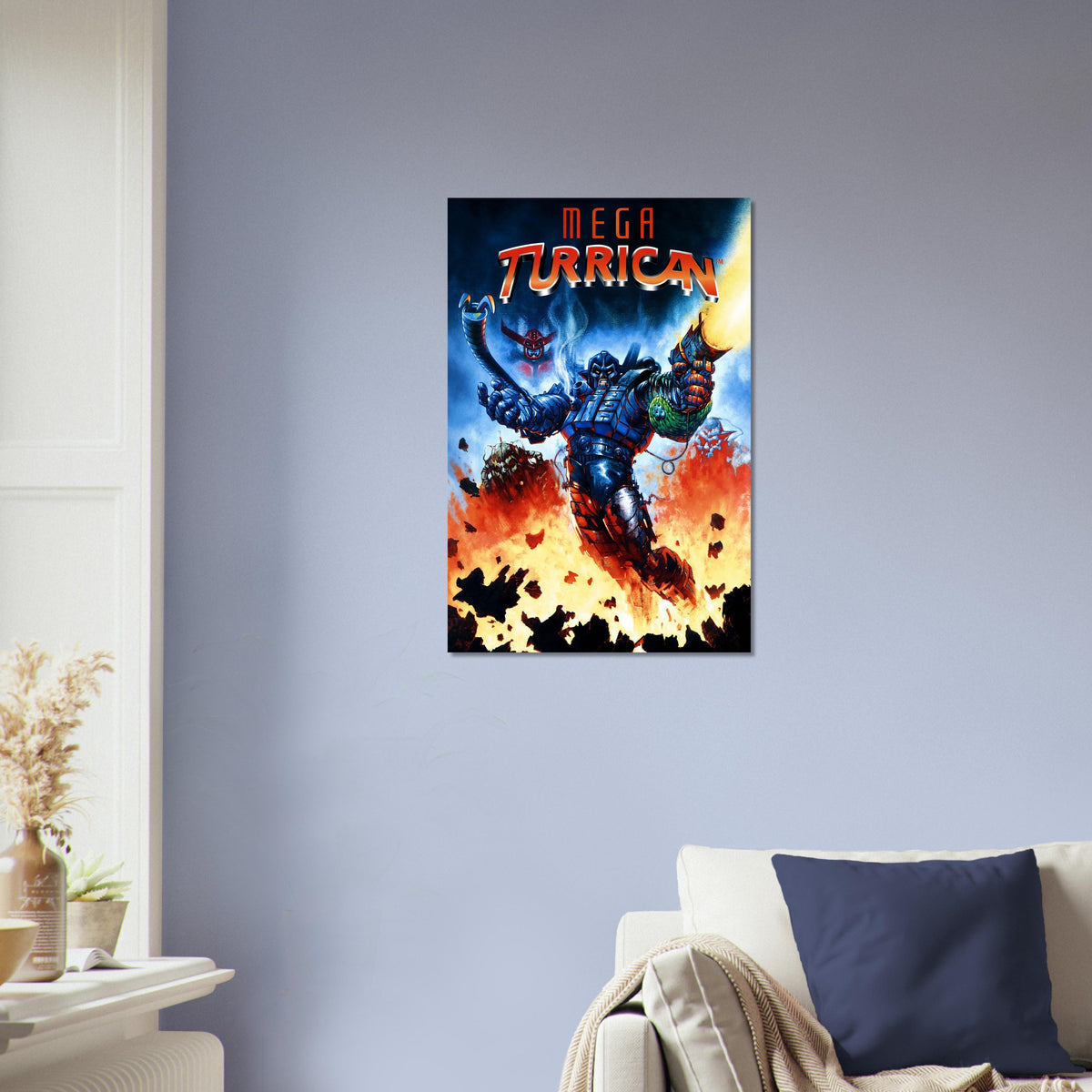 Mega Turrican Poster – Giant Battle Robot Warrior Video Game Art Wall Art Decor 4