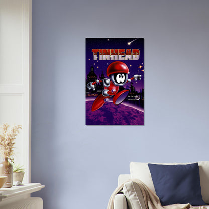 Tinhead Poster - Retro Robot Platformer Game Cover Art Wall Art Decor 4