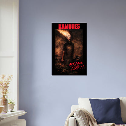 Ramones Poster – Brain Drain – Late 1980s Punk Rock Era 4