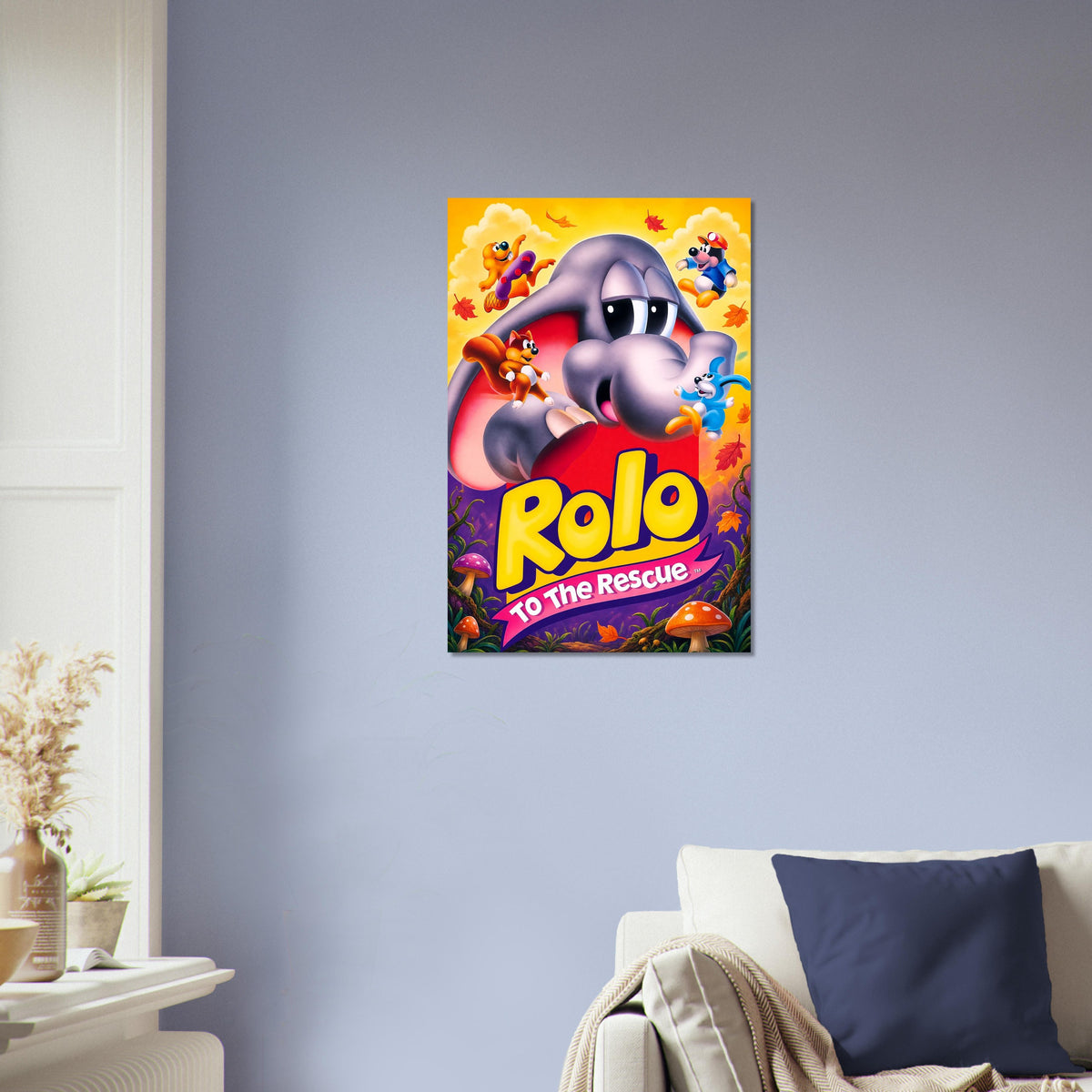 Rolo to the Rescue Poster – Adorable Video Game Characters Adventure 4