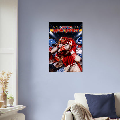 Super High Impact Poster - Retro Arcade Football Game Art Wall Art 4