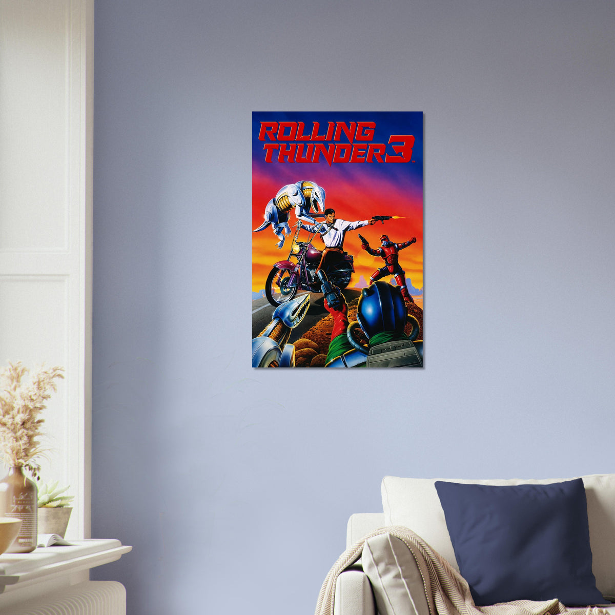 Rolling Thunder 3 Poster – Arcade Action Hero Biker Game Art Wall Art Decor 4