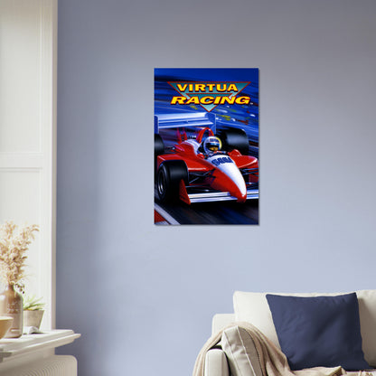 Virtua Racing Poster – Formula Race Car Driver 1992 Wall Art Decor 4