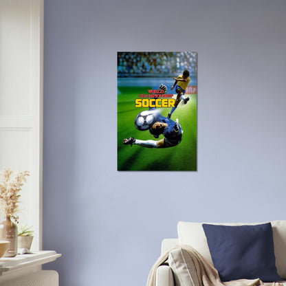 World Championship Soccer Poster – Dynamic Athletes in Action Wall Art Decor 4