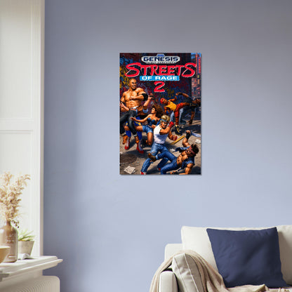 Streets of Rage 2 Poster – Classic Beat-Em-Up Video Game Art Wall Art Decor 4