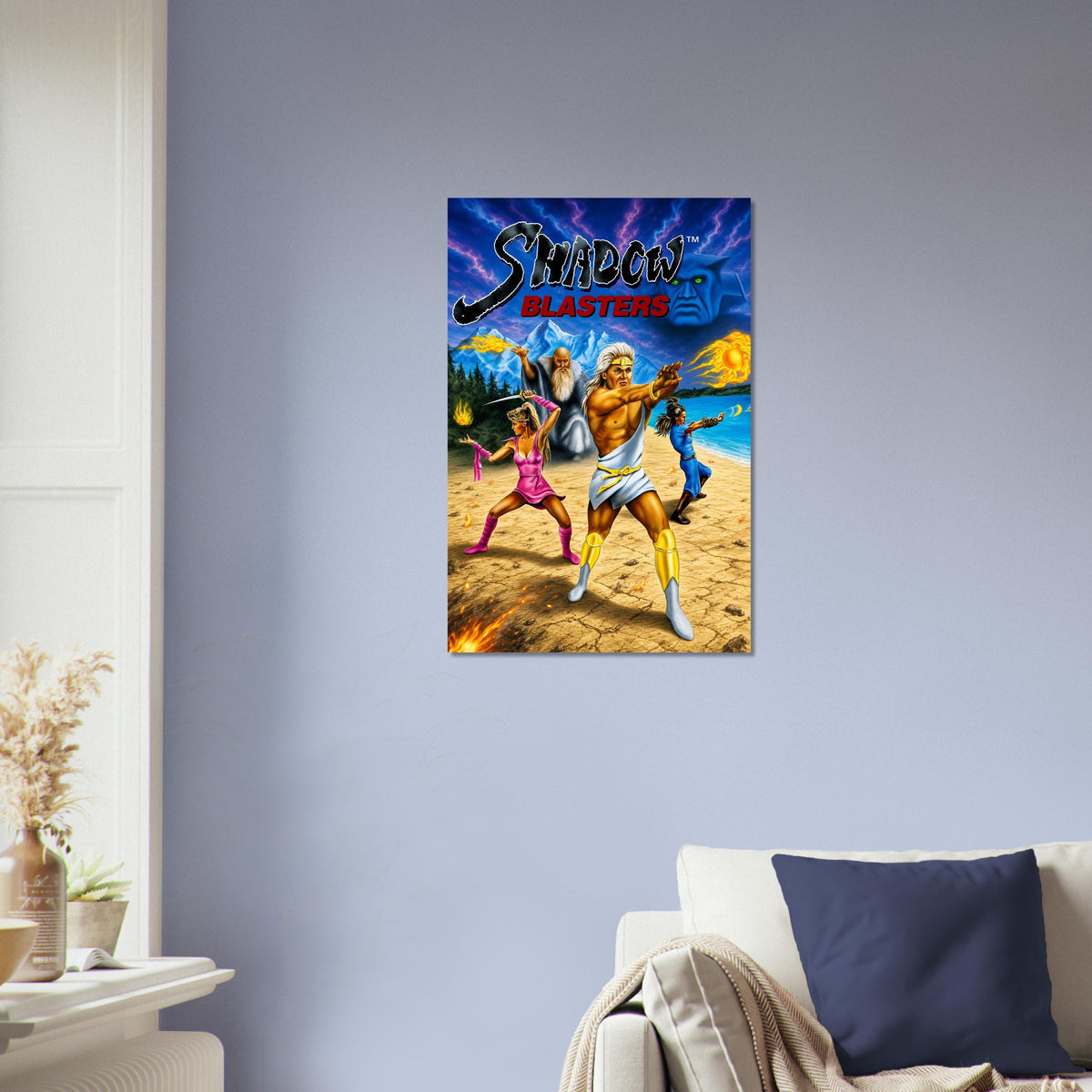 Shadow Blasters Poster – Fantasy Magic Warriors Retro Arcade Art Wall Art Decor 4