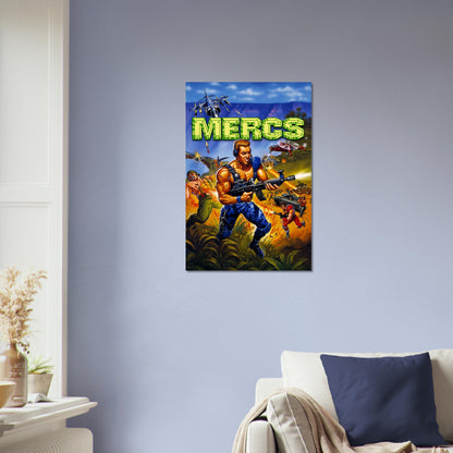 Mercs Poster - Commando Action Hero Retro Game Cover Art Wall Art Decor 4