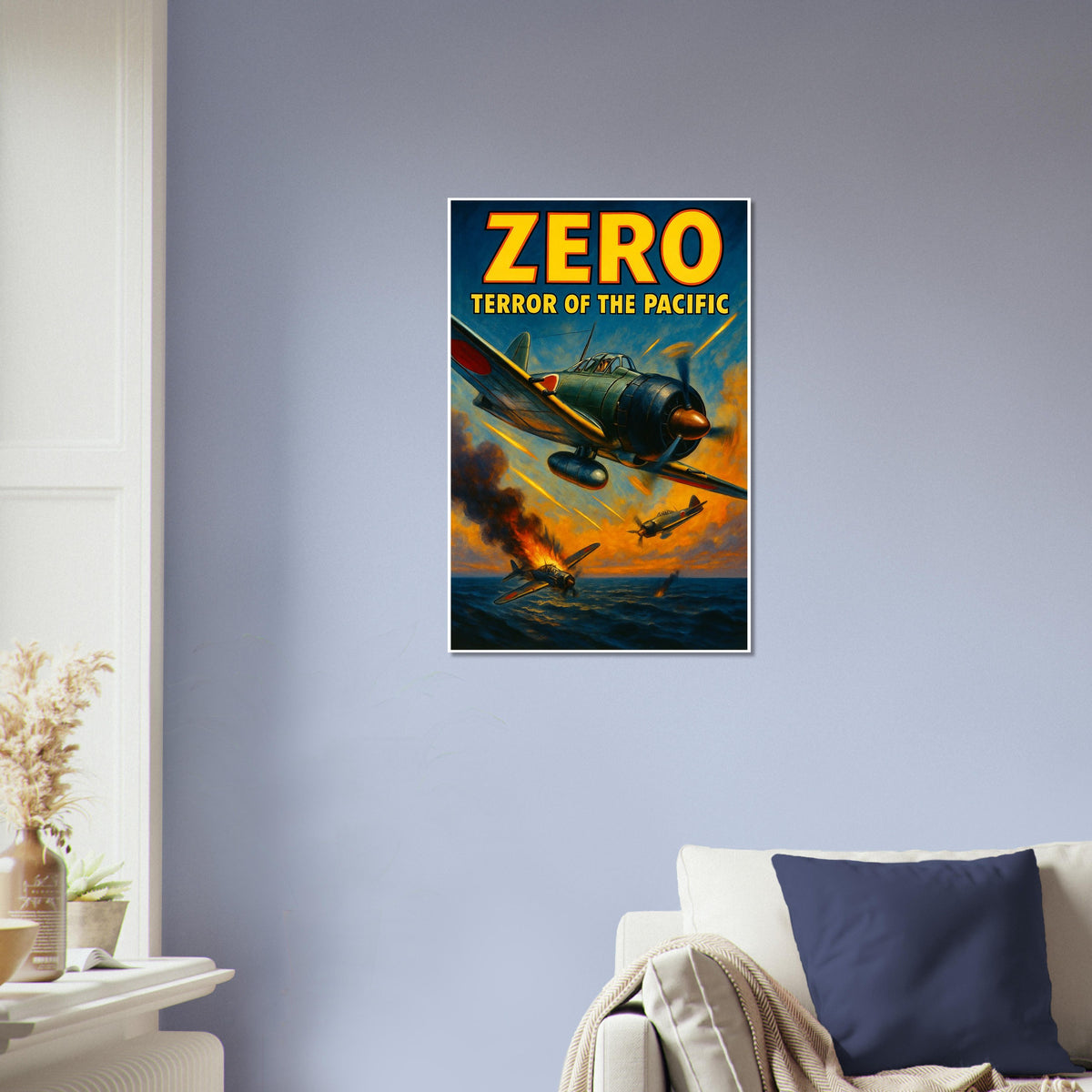 ZERO FIGHTER AIRCRAFT POSTER - WWII PACIFIC THEATER AVIATION HISTORY ART 4