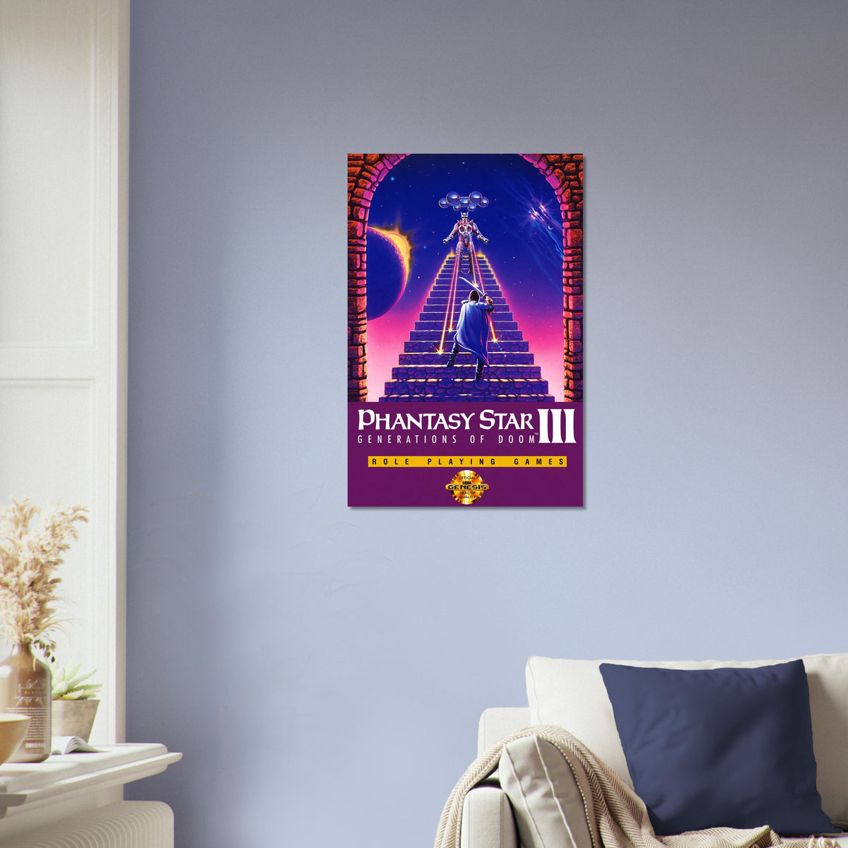 Phantasy Star III Generations of Doom Poster – Sci-Fi RPG Warrior Wall Art Decor 4