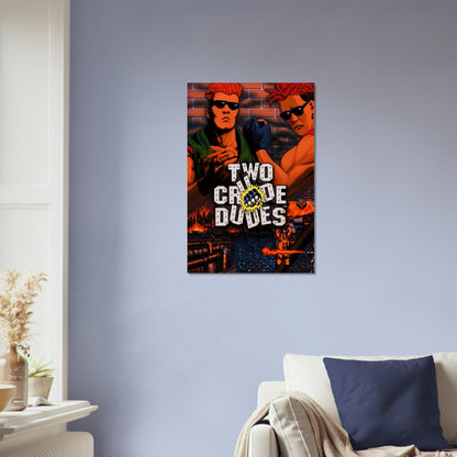 Two Crude Dudes 1992 Poster – Retro Action Heroes Arcade Game Wall Art Decor 4