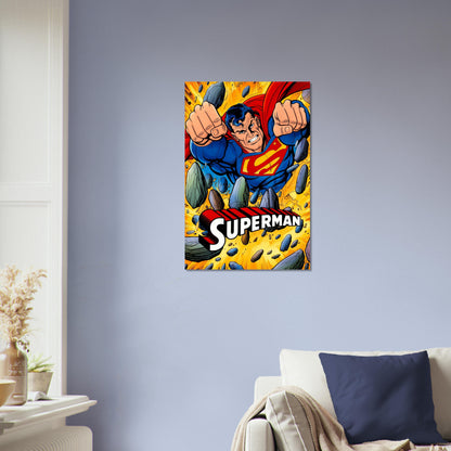 Superman Poster – Classic Hero Action Comic Art Print Wall Art Decor 4