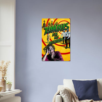 Zombies Ate My Neighbors Poster – Retro Horror Comedy Game Art Wall Art Decor 4