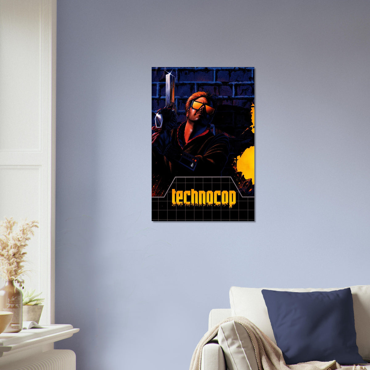 Technocop Retro Sci-Fi Action Hero Poster – 1980s Cyberpunk Wall Art Decor 4