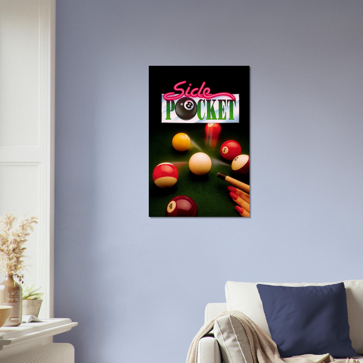 Side Pocket Pool Billiards Poster – Retro 8-Ball Game Art Wall Art Decor 4