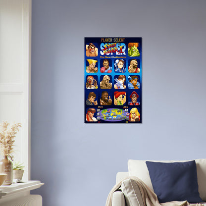 Street Fighter Poster Super Street Fighter II the New Challengers Roster Art 4