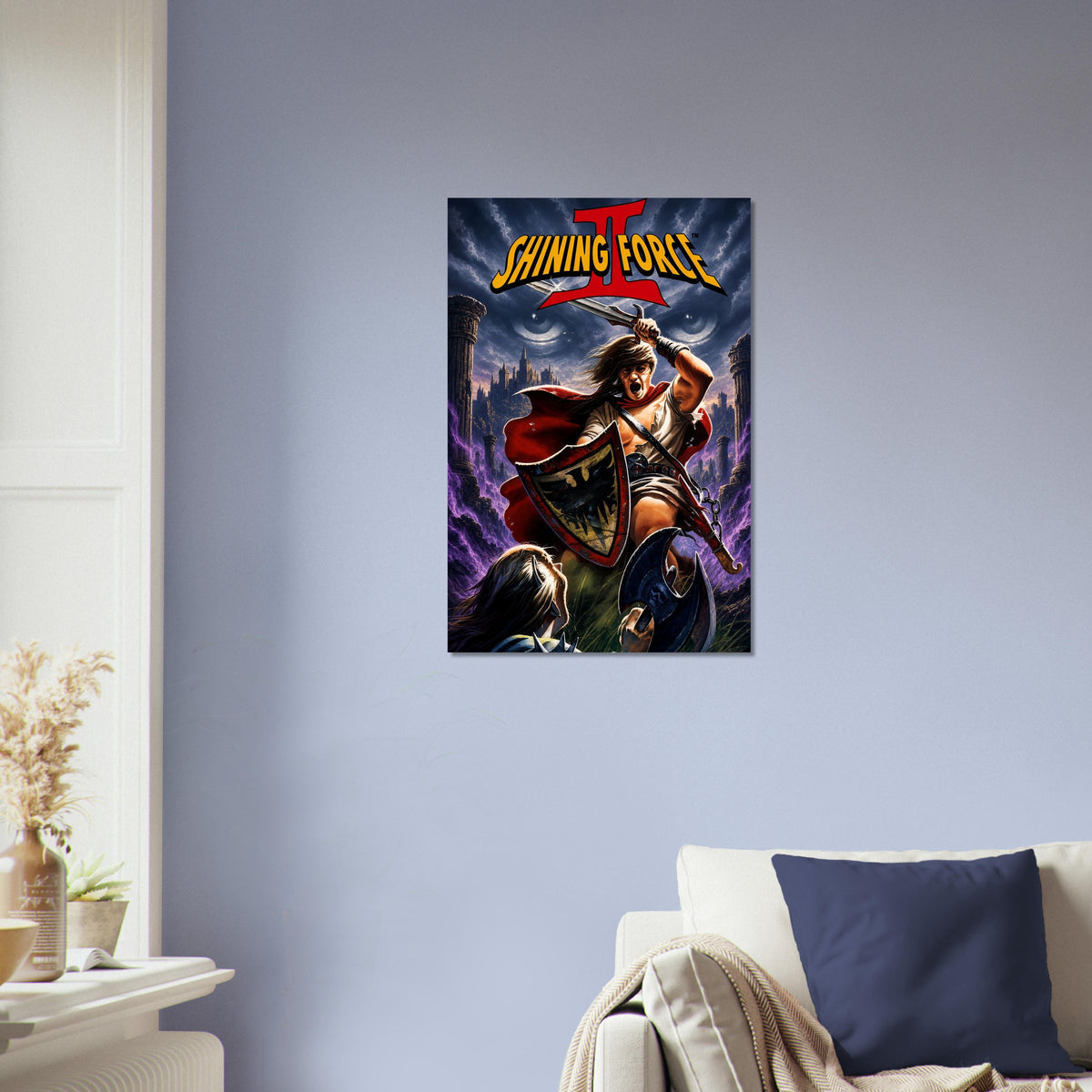 Shining Force II Poster – Fantasy Warrior Hero Sword Battle Wall Art Decor 4