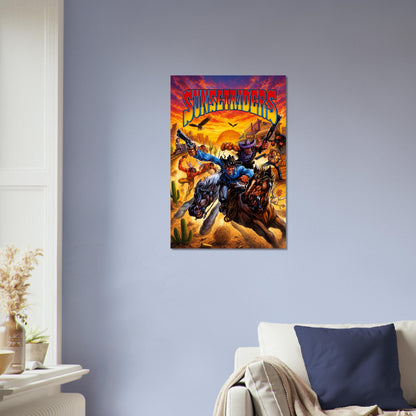 Sunset Riders Western Poster – Cowboy Gunfighters Action Art Wall Art Decor 4