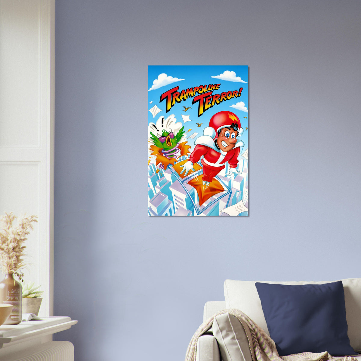 Trampoline Terror Poster – Santa Chaos Video Game Art Wall Art Decor 4