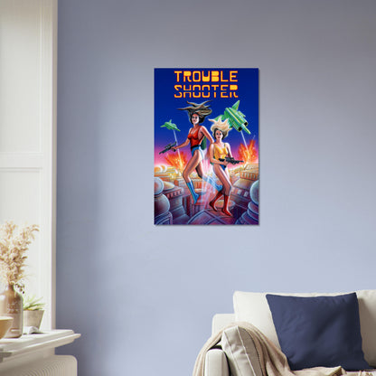 Trouble Shooter Poster – Retro Arcade Action Game Cover Art Wall Art Decor 4
