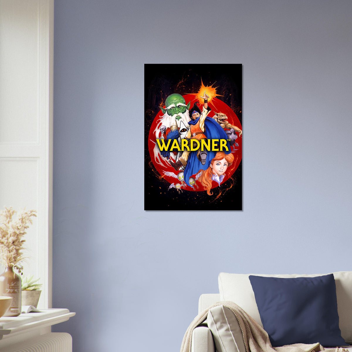 Wardner Fantasy Action Poster – Magic Wizard Warriors Battle Wall Art Decor 4