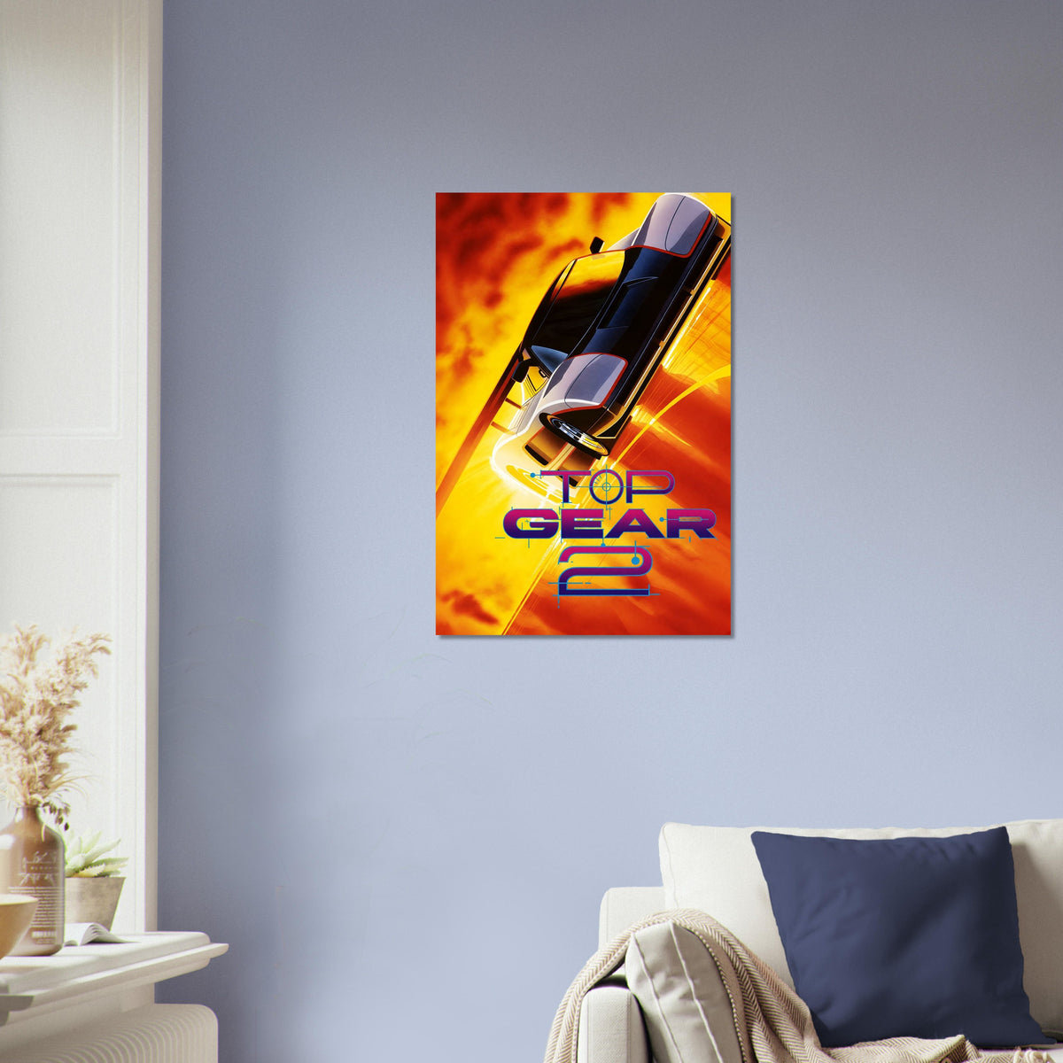 Top Gear 2 Poster – High-Speed Racing Car Action Art Wall Art Decor 4