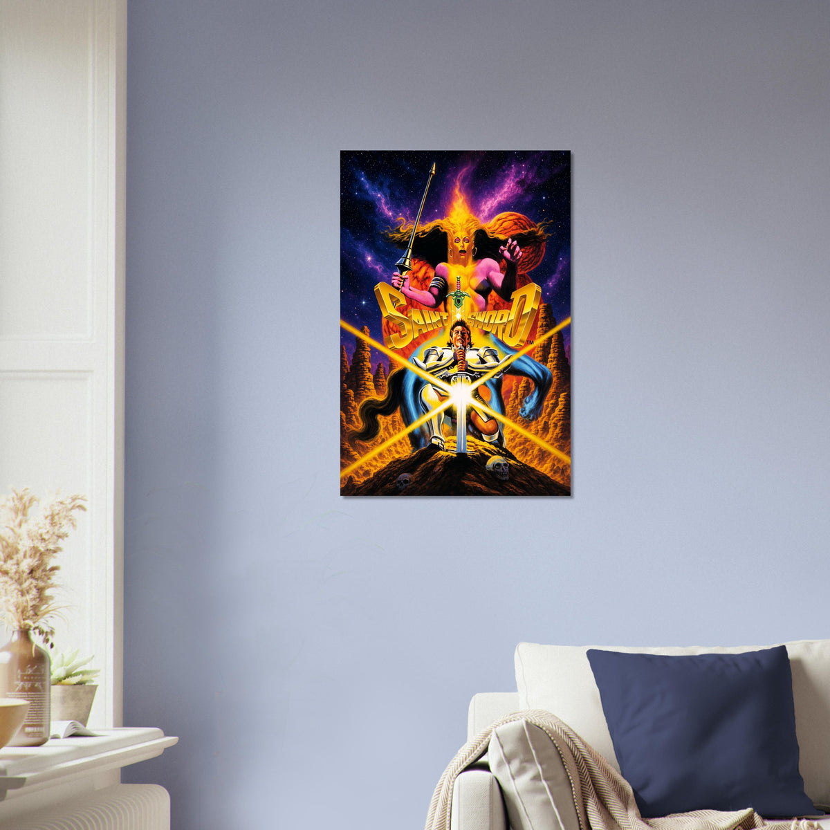 Saint Sword Poster – Cosmic Warrior Fantasy Art Print Wall Art Decor 4