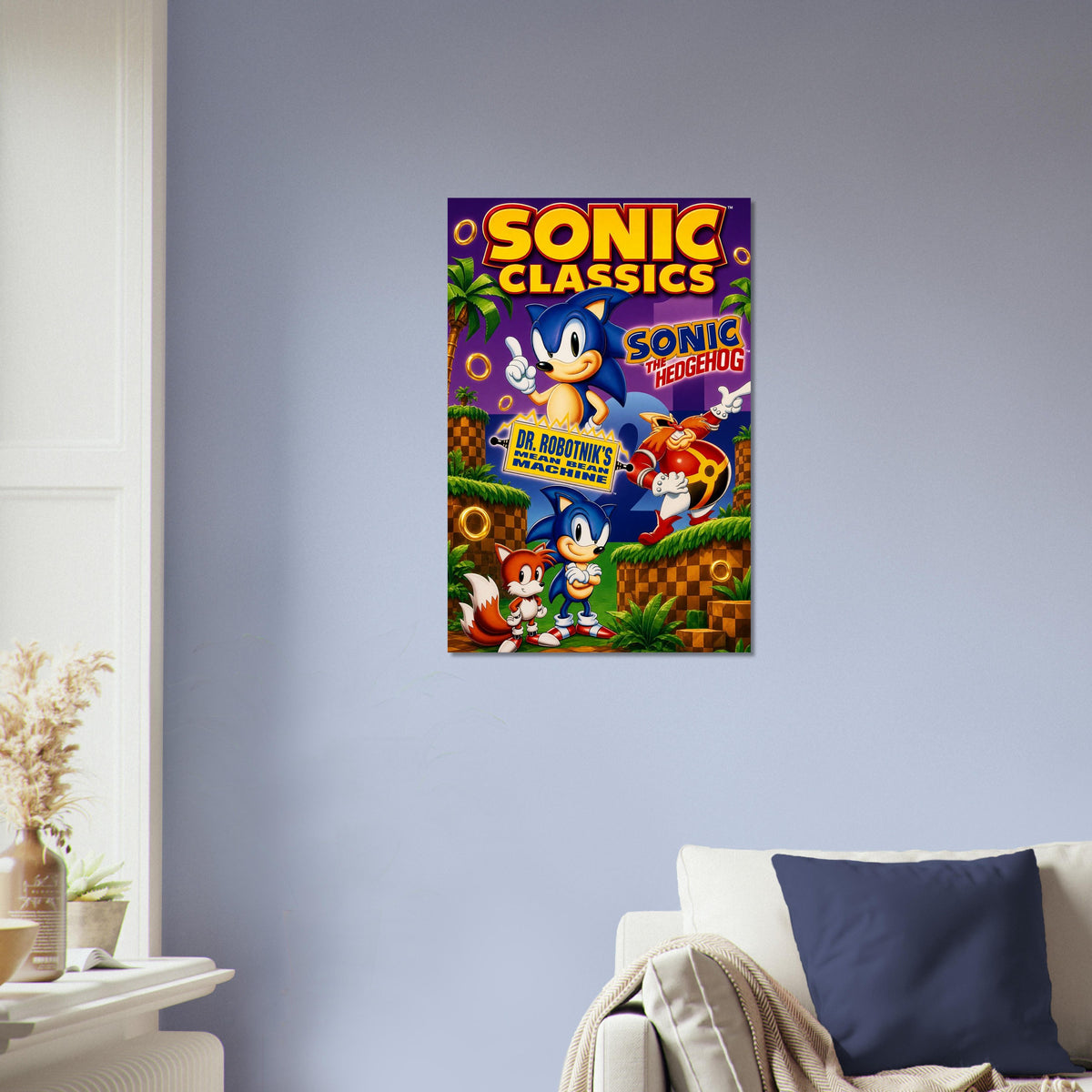 Sonic Classics Poster – Hedgehog & Dr. Robotnik's Mean Machines Wall Art Decor 4