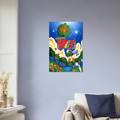 Super Pumpkin Panic Poster – Retro Video Game Fantasy Art Wall Art Decor 4