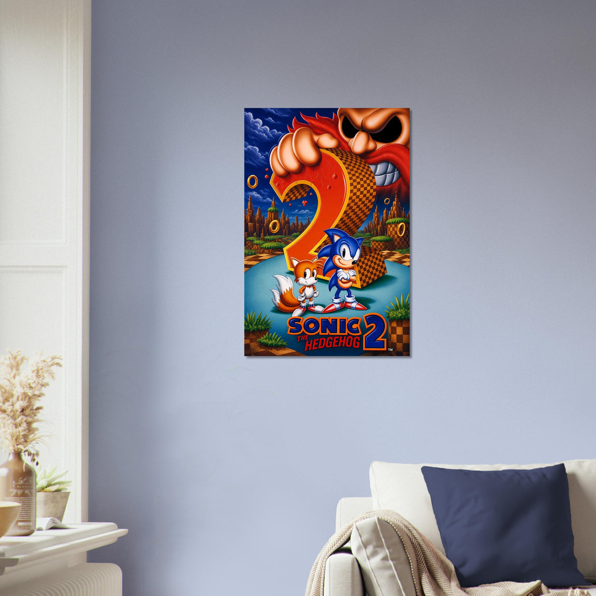 Sonic the Hedgehog 2 Poster – Video Game Classic 1992 Wall Art Decor 4