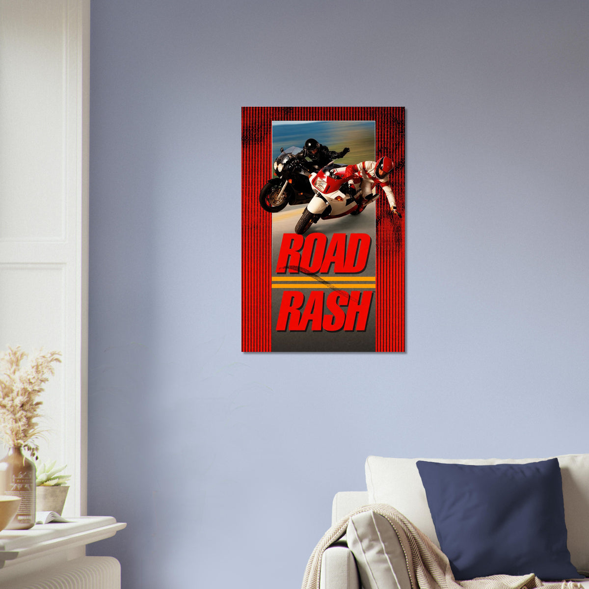 Road Rash Poster - Motorcycle Racing Retro Game Cover Art Wall Art Decor 4