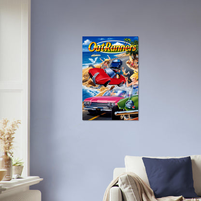 OutRunners Arcade Racing Poster – Retro Beach Cars Action Art Wall Art Decor 4