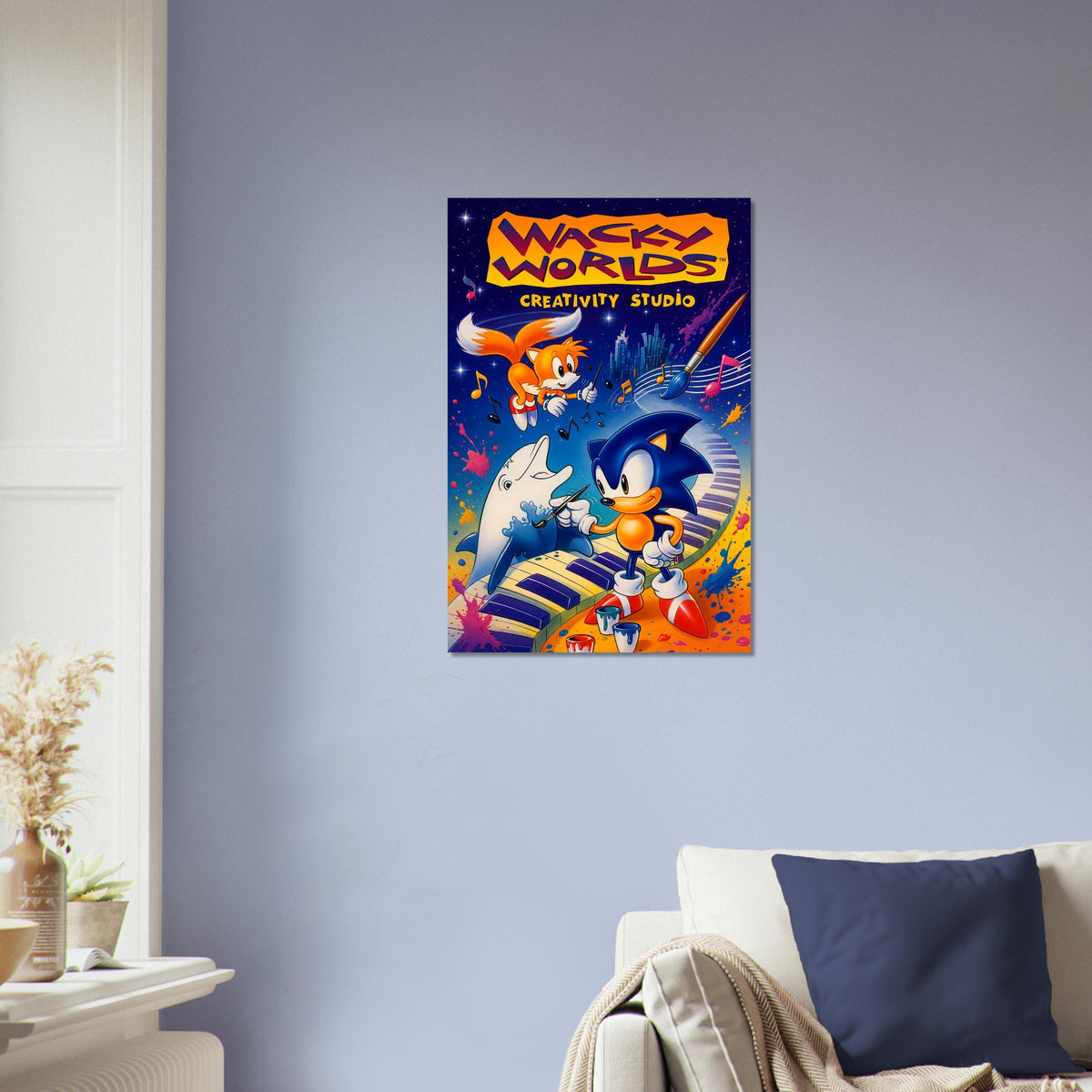 Wacky Worlds Poster - Retro Creativity Studio Game Art Wall Art Decor 4