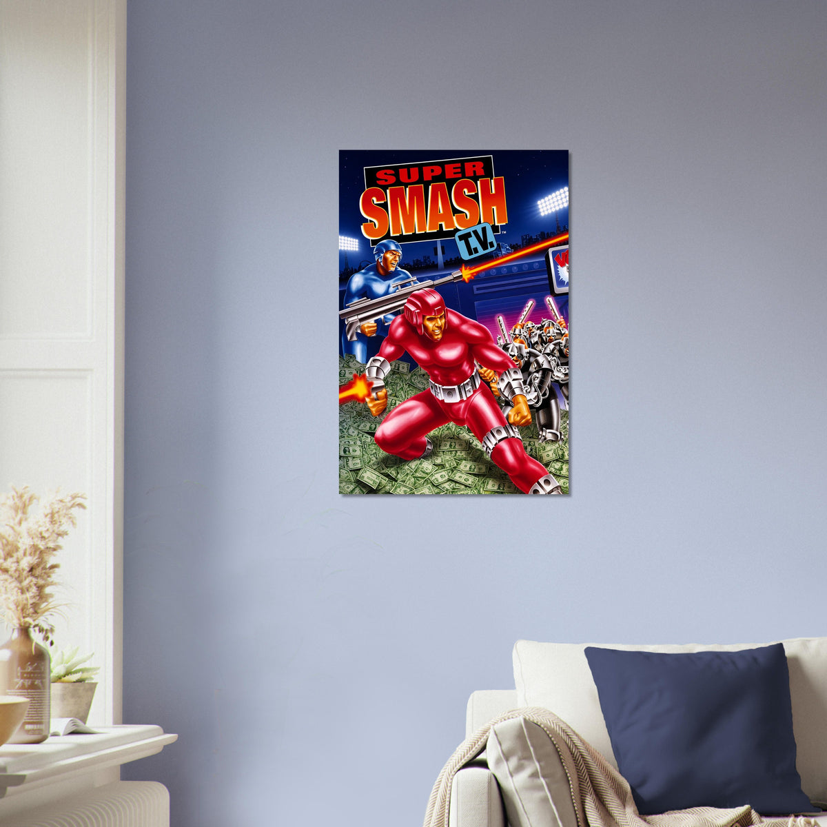 Super Smash TV Arcade Game Poster – Retro 90s Action Wall Art Decor 4