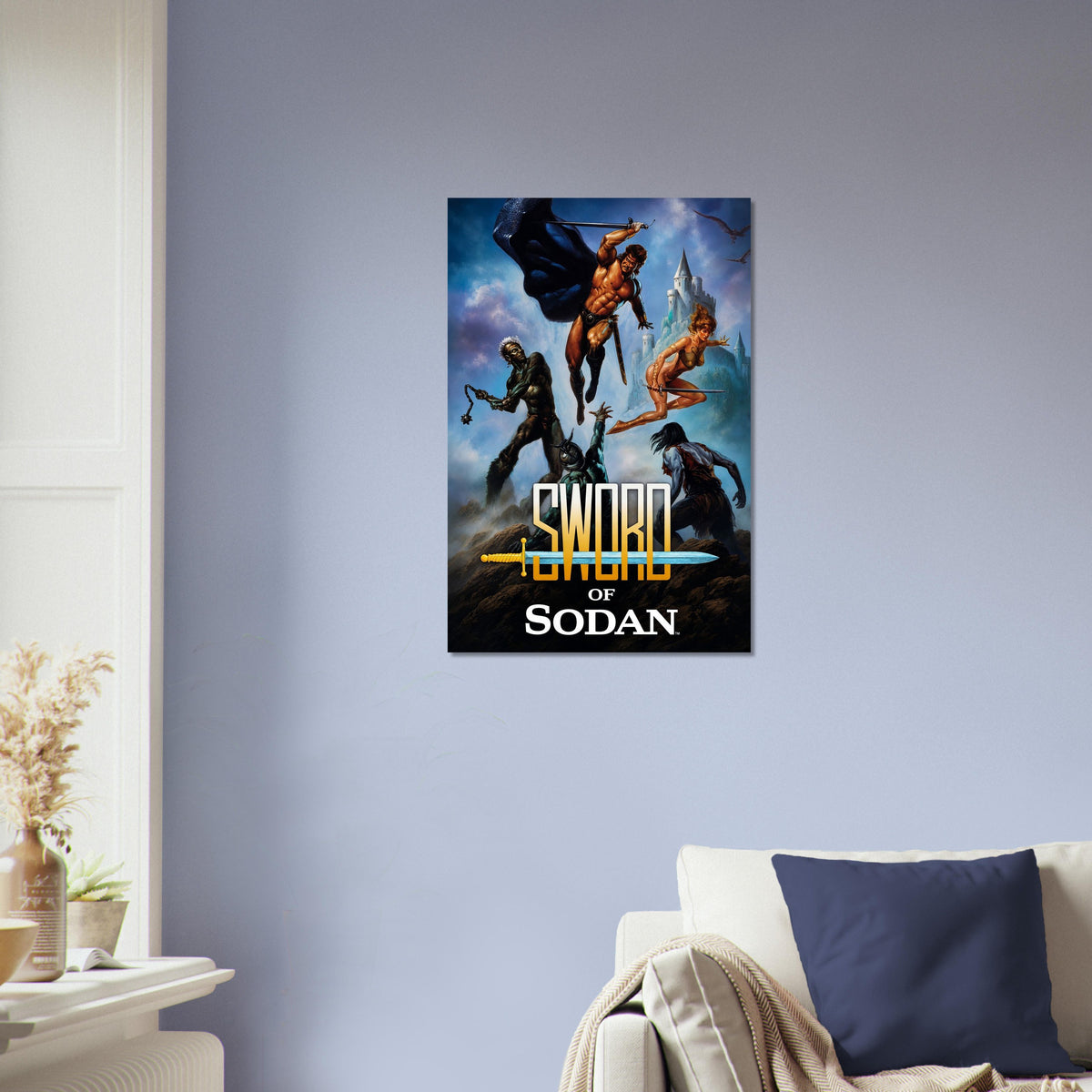 Sword of Sodan Poster – Fantasy Warriors Castle Adventure Art Wall Art Decor 4