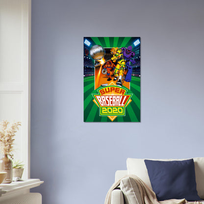 Super Baseball 2020 Poster – Retro Robot Sports Game Art Wall Art Decor 4