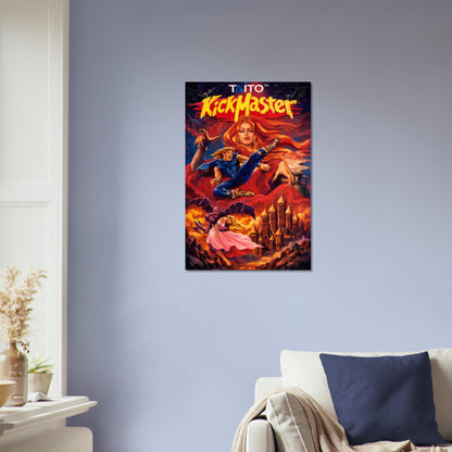 KICKMASTER POSTER NES GAME COVER ART VINTAGE MAGIC MARTIAL ARTS FANTASY 4