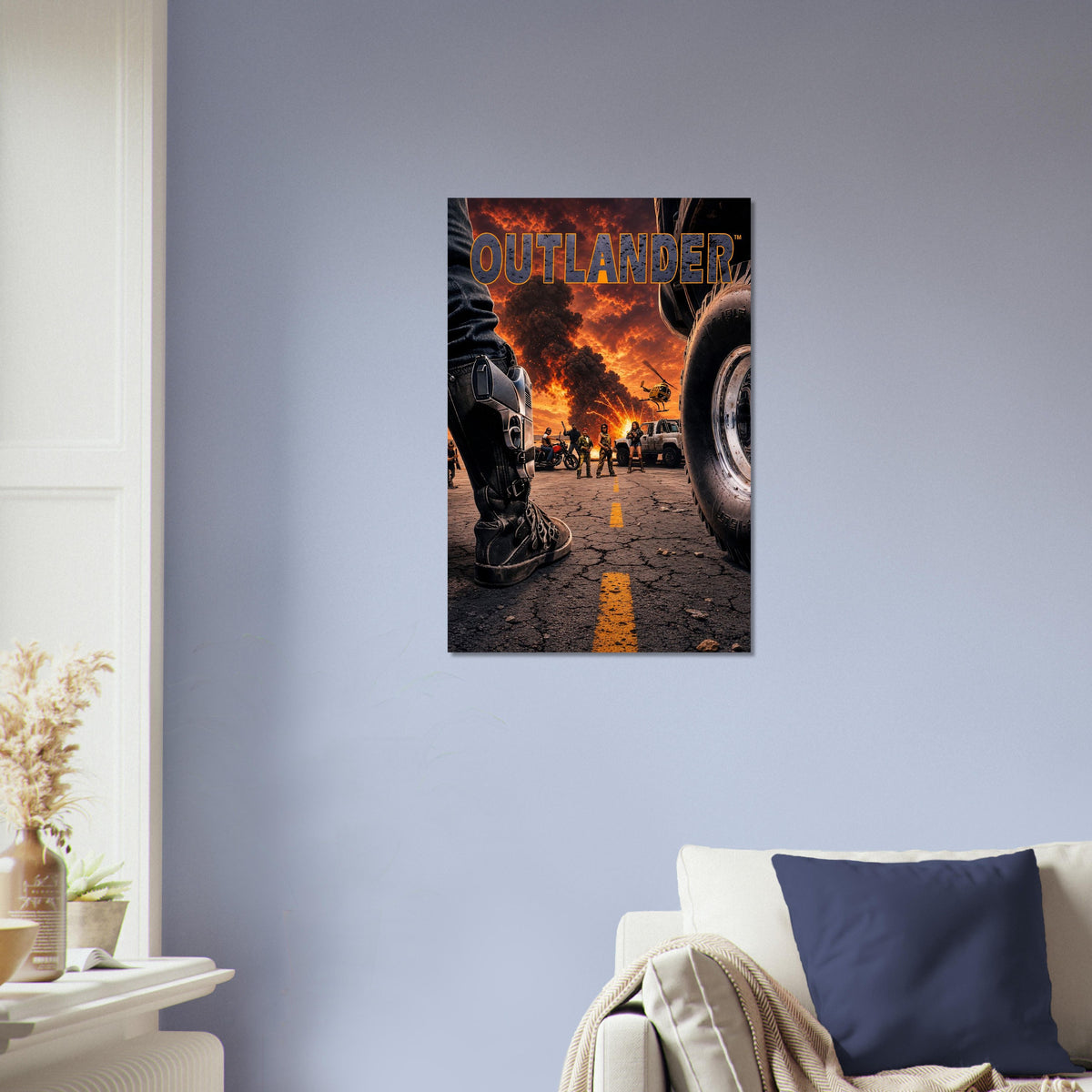 Outlander Post-Apocalyptic Desert Warrior Poster – Action Adventure Art 4