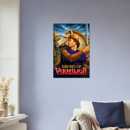 Sword of Vermilion Poster – Medieval Knight with Horse Fantasy Art 4