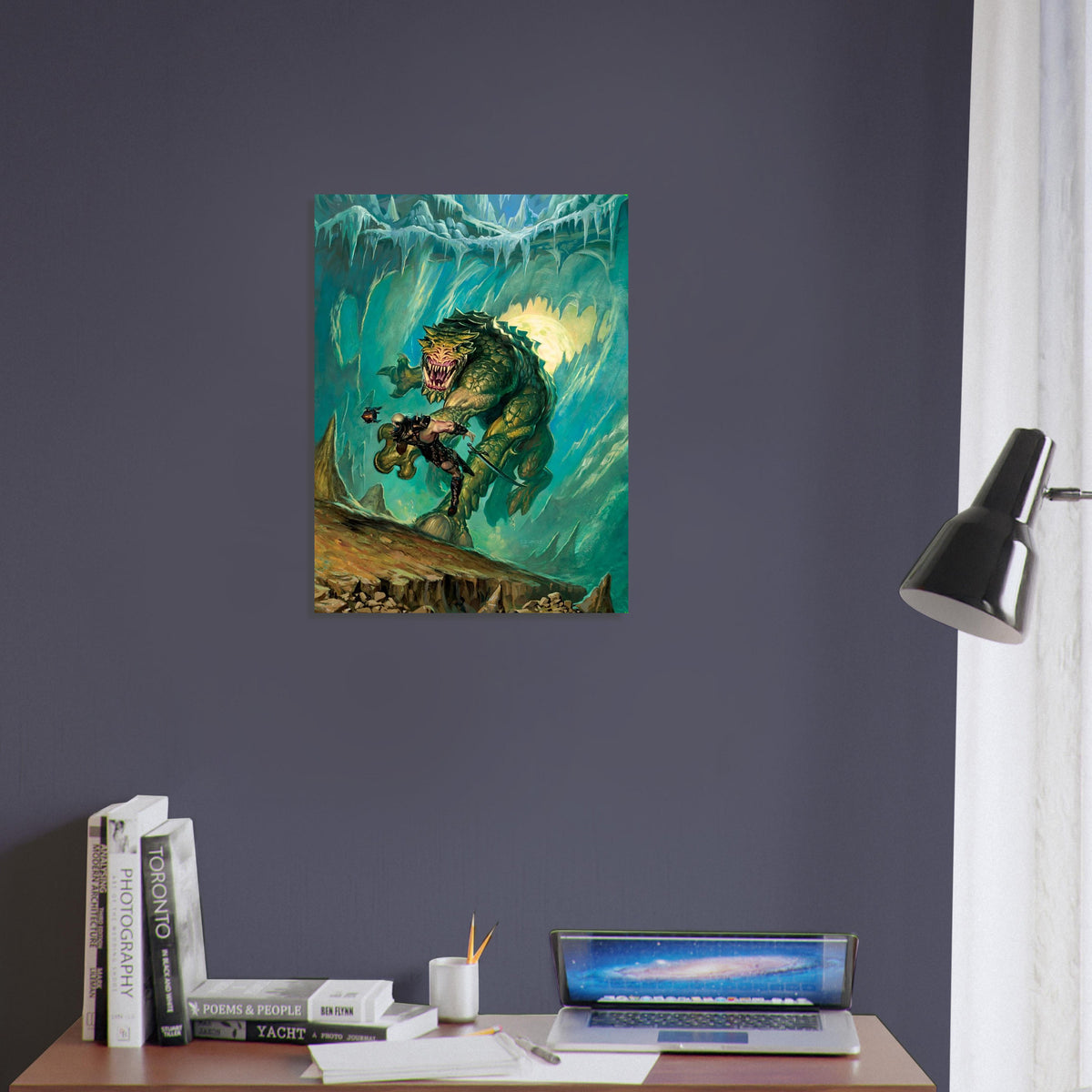 Kavu Titan Poster – Ice Cave Beast by Todd Lockwood Fantasy Art Print 2000 4