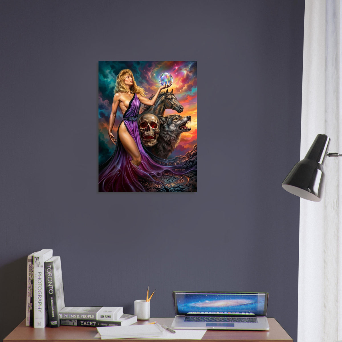 BORIS VALLEJO CIRCE POSTER – GODDESS SORCERESS WITH MYSTICAL ORB 1991 4